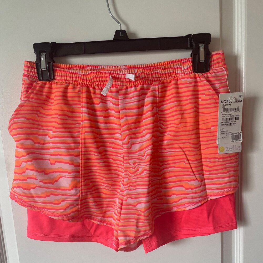 Zella Girls' Striped Athletic Shorts